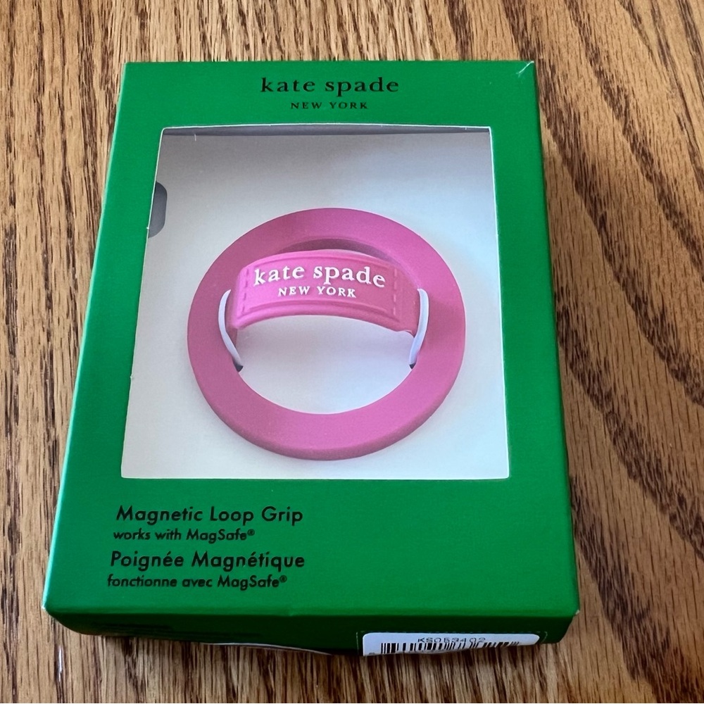 NIB Kate Spade Pink Magnetic Loop Grip